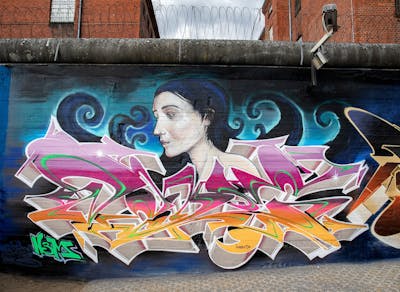 Colorful Stylewriting by dejoe and Cors One. This Graffiti is located in Berlin, Germany and was created in 2022. This Graffiti can be described as Stylewriting, Characters and Wall of Fame.