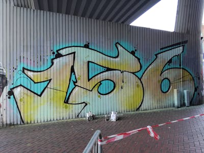 Yellow and Cyan Stylewriting by Lady.K and 156. This Graffiti is located in birmingham, United Kingdom and was created in 2019. This Graffiti can be described as Stylewriting.
