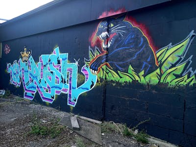 Cyan and Colorful Stylewriting by Onrush73. This Graffiti is located in 's-Hertogenbosch, Netherlands and was created in 2022. This Graffiti can be described as Stylewriting and Characters.