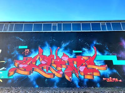 Red and Cyan Stylewriting by Dipa. This Graffiti is located in Berlin, Germany and was created in 2024.