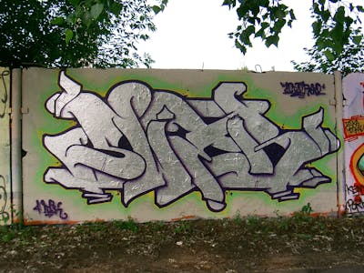 Chrome Stylewriting by SEWER. This Graffiti is located in Potsdam, Germany and was created in 2006.