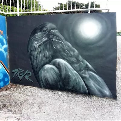 Grey Characters by Tiger. This Graffiti is located in Viškovo, Croatia and was created in 2022. This Graffiti can be described as Characters and Wall of Fame.
