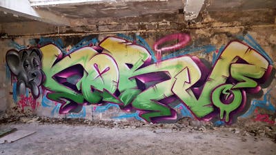 Light Green and Colorful Stylewriting by Nerv. This Graffiti is located in United Kingdom and was created in 2022. This Graffiti can be described as Stylewriting and Abandoned.