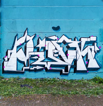 White and Light Blue Stylewriting by PUCK. This Graffiti is located in cologne, Germany and was created in 2024.