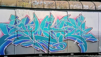 Cyan Stylewriting by EmzG. This Graffiti is located in Zug, Switzerland and was created in 2022.