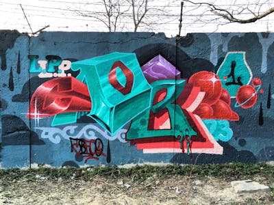 Cyan and Red and Grey Stylewriting by TWESO. This Graffiti is located in Moscow, Russian Federation and was created in 2023.