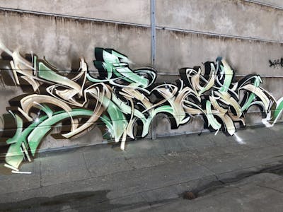 Light Green and Beige Stylewriting by Sbek. This Graffiti is located in Neverland, Germany and was created in 2020. This Graffiti can be described as Stylewriting and Abandoned.