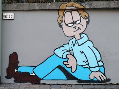 Light Blue Characters by CesarOne.SNC. This Graffiti is located in Frankfurt am Main, Germany and was created in 2020.