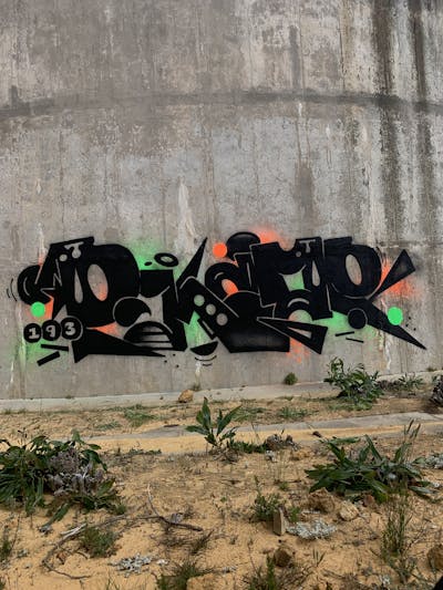 Black Stylewriting by Polizei. This Graffiti is located in Cape Town, South Africa and was created in 2021.