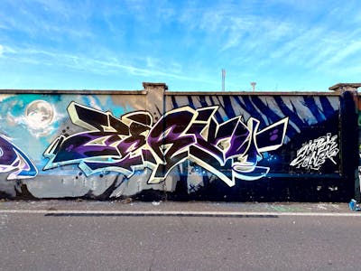 Black and Colorful Stylewriting by Zark. This Graffiti is located in Milano, Italy and was created in 2023. This Graffiti can be described as Stylewriting and Wall of Fame.