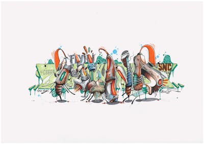 Light Green and Grey and Orange Stylewriting by Mind21.SNC. This Graffiti is located in Mainz, Germany and was created in 2022. This Graffiti can be described as Stylewriting, 3D, Futuristic and Blackbook.