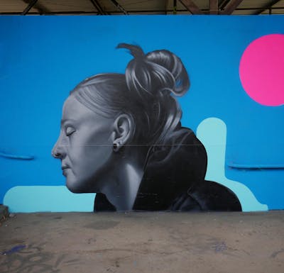 Grey and Light Blue Characters by Mister Oreo. This Graffiti is located in Duisburg, Germany and was created in 2022.