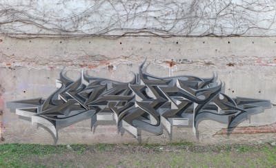 Grey Stylewriting by Rays. This Graffiti is located in Leipzig, Germany and was created in 2020.