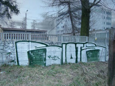 Chrome and Green Street Bombing by Riots. This Graffiti is located in Krakow, Poland and was created in 2009.