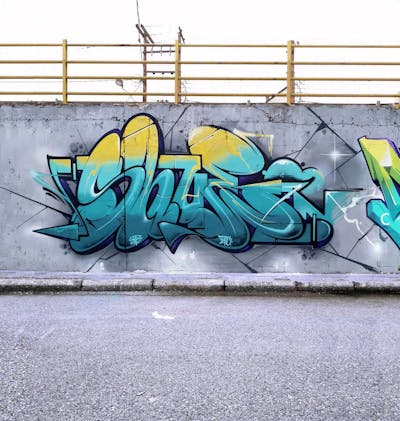 Cyan Stylewriting by Shuen_STBcew, Classiks and Shue. This Graffiti is located in Katerini, Greece and was created in 2022.
