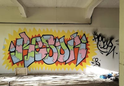 Colorful Abandoned by RESOR. This Graffiti is located in Wroclaw, Poland and was created in 2022. This Graffiti can be described as Abandoned and Stylewriting.
