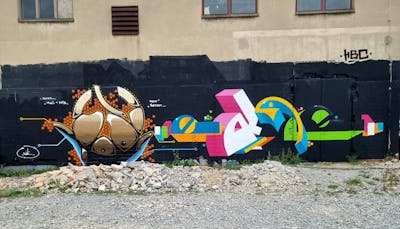 Colorful Stylewriting by Modi and edge. This Graffiti is located in Jena, Germany and was created in 2022. This Graffiti can be described as Stylewriting and Wall of Fame.