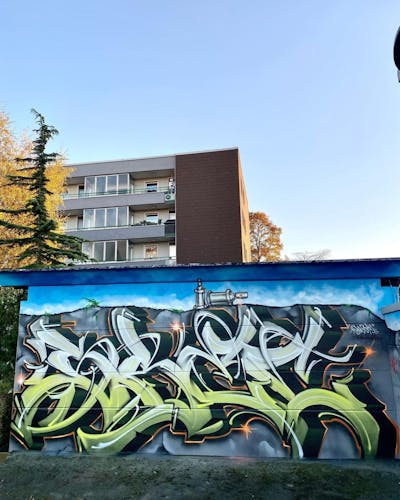 Colorful Stylewriting by Sbek. This Graffiti is located in Hürth, Germany and was created in 2021. This Graffiti can be described as Stylewriting.