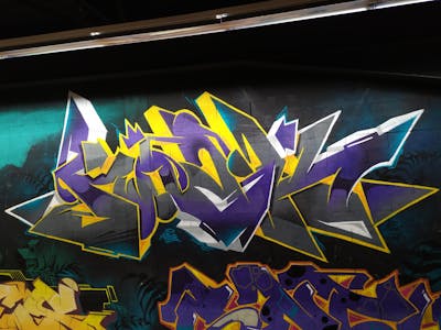 Colorful Stylewriting by CDB, MCT, BK and Noack. This Graffiti is located in Montauban, France and was created in 2020.