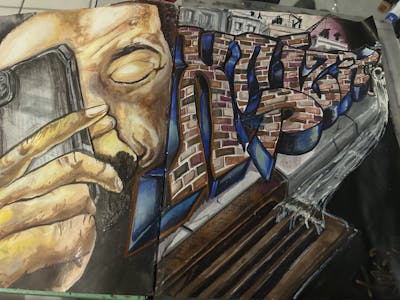 Colorful and Beige Blackbook by XQIZIT. This Graffiti is located in Jamaica Queens, United States and was created in 2023. This Graffiti can be described as Blackbook.