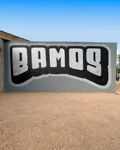 Chrome and Black Stylewriting by Bamos. This Graffiti is located in Valencia, Spain and was created in 2022.