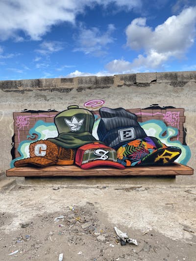 Colorful Stylewriting by Ceser87 and ceser. This Graffiti is located in Gran Canaria, Spain and was created in 2023. This Graffiti can be described as Stylewriting, Characters, 3D and Abandoned.