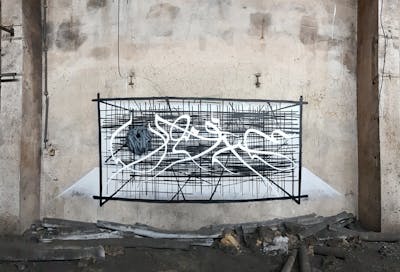 Black and White Abandoned by urine and OST. This Graffiti is located in Köthen, Germany and was created in 2018. This Graffiti can be described as Abandoned, Stylewriting and Handstyles.
