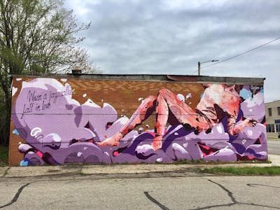 Violet and Coralle Stylewriting by Rens. This Graffiti is located in France and was created in 2017. This Graffiti can be described as Stylewriting, Characters and Murals.