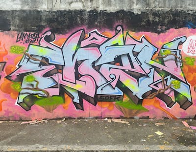 Coralle and Light Blue and Colorful Stylewriting by Enzy1, SDFK and SWL. This Graffiti is located in Philippines and was created in 2024.