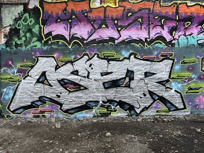 Chrome and Colorful Stylewriting by Oser and Muser. This Graffiti is located in Leipzig, Germany and was created in 2024.