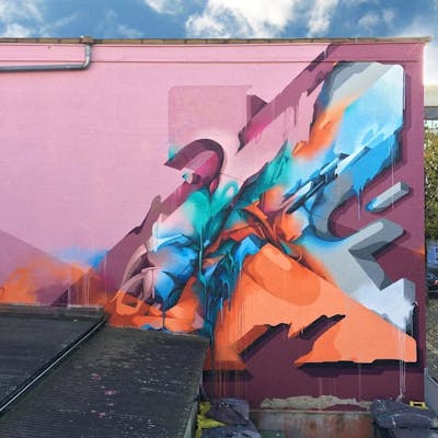 Coralle and Colorful Stylewriting by Does. This Graffiti is located in Germany and was created in 2020. This Graffiti can be described as Stylewriting, 3D, Futuristic and Special.