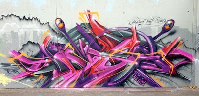 Coralle and Violet and Grey Stylewriting by angst. This Graffiti is located in Germany and was created in 2023. This Graffiti can be described as Stylewriting and 3D.