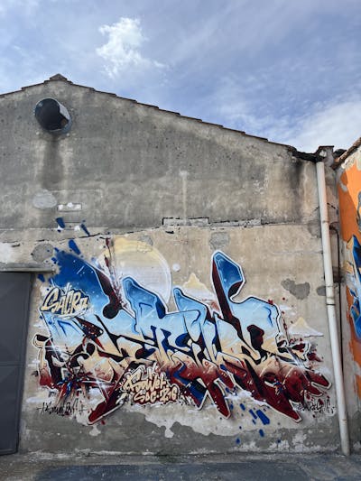 Light Blue and Colorful Stylewriting by Sowet. This Graffiti is located in Livorno, Italy and was created in 2023. This Graffiti can be described as Stylewriting and Abandoned.