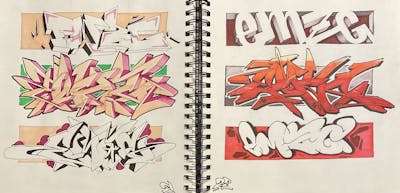Colorful Blackbook by EmzG. This Graffiti is located in Switzerland and was created in 2022. This Graffiti can be described as Blackbook.