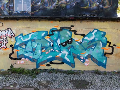 Cyan Stylewriting by Trias. This Graffiti is located in Germany and was created in 2023. This Graffiti can be described as Stylewriting and Wall of Fame.