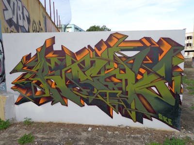 Green and Colorful Stylewriting by unknown. This Graffiti is located in San Juan, Puerto Rico and was created in 2012. This Graffiti can be described as Stylewriting and Wall of Fame.