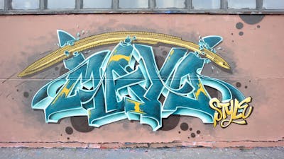 Coralle and Cyan Stylewriting by RAME and Dj Dookie. This Graffiti is located in Germany and was created in 2022. This Graffiti can be described as Stylewriting and Wall of Fame.
