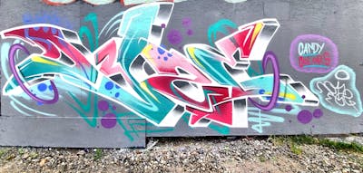 Colorful and Cyan Stylewriting by Dyze. This Graffiti is located in Switzerland and was created in 2023.