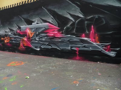 Grey and Colorful Stylewriting by Köter. This Graffiti is located in Leipzig, Germany and was created in 2020. This Graffiti can be described as Stylewriting, Futuristic and Wall of Fame.