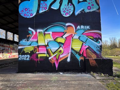 Colorful Stylewriting by ARIK. This Graffiti is located in Germany and was created in 2022. This Graffiti can be described as Stylewriting and Abandoned.