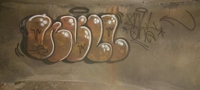 Black and Brown Stylewriting by NULL. This Graffiti is located in Sândominic, Romania and was created in 2023.