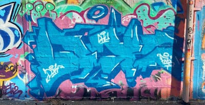 Light Blue Stylewriting by Doko. This Graffiti is located in France and was created in 2022.