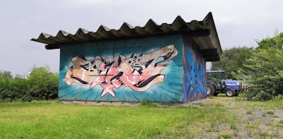 Colorful Stylewriting by Nikt. This Graffiti is located in Kiel, Germany and was created in 2019.