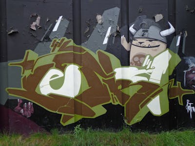 Colorful Stylewriting by unknown. This Graffiti is located in Eindhoven, Netherlands and was created in 2012. This Graffiti can be described as Stylewriting and Characters.