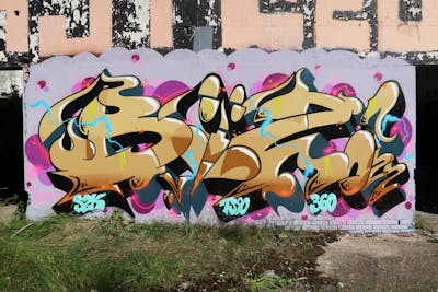 Beige and Brown Stylewriting by BIZ. This Graffiti is located in Slovakia and was created in 2022.