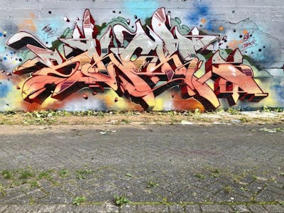Colorful Stylewriting by Skore79. This Graffiti is located in Wilhelmshaven, Germany and was created in 2021. This Graffiti can be described as Stylewriting and Wall of Fame.