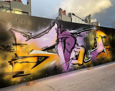 Violet and Orange Stylewriting by SKOPE. This Graffiti is located in Biel/Bienne, Switzerland and was created in 2023.