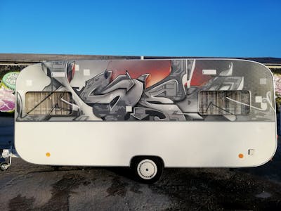Grey and Orange Stylewriting by Aser. This Graffiti is located in Delitzsch, Germany and was created in 2022. This Graffiti can be described as Stylewriting and Cars.