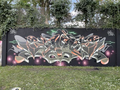 Grey and Light Green Stylewriting by Someone. This Graffiti is located in Basel, Switzerland and was created in 2023.
