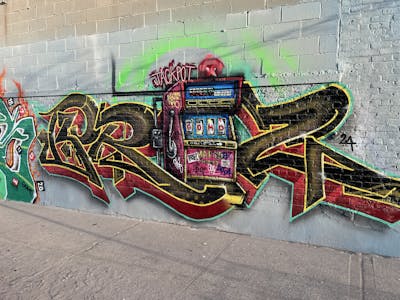 Colorful Stylewriting by Prez. This Graffiti is located in Staten Island NY, United States and was created in 2024. This Graffiti can be described as Stylewriting, Characters and Wall of Fame.